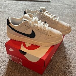 Nike Women's Cream and Black Sneakers